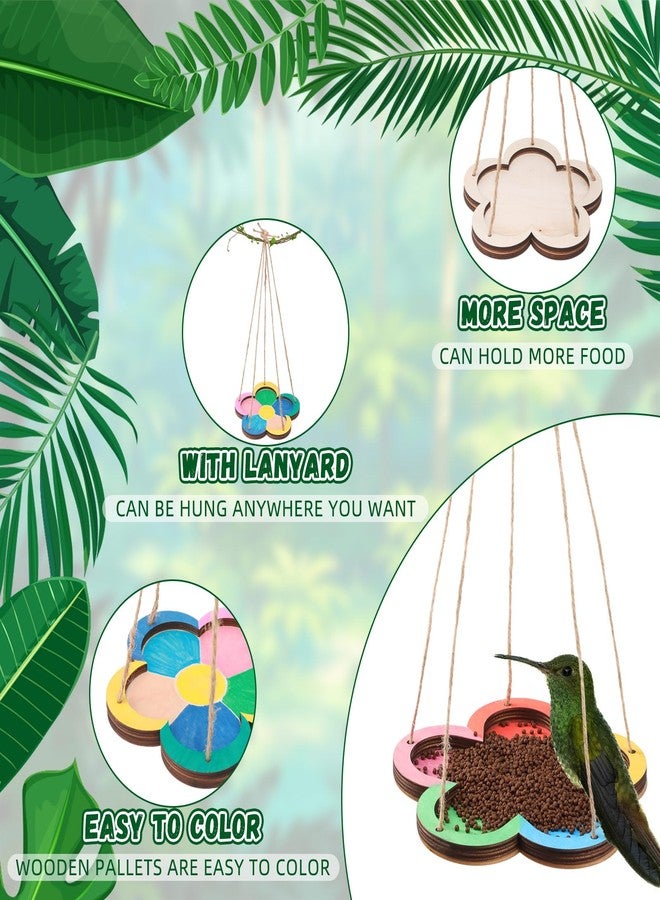 DoubleFill مجموعة أدوات صنع مغذيات الطيور من دبل فيل، 12 قطعة، للأطفال من عمر 6 سنوات فما فوق. مغذيات طيور معلقة سميكة، مناسبة للاستخدام الخارجي، مصنوعة من الخشب، مثالية لأعمال الرسم والتزيين اليدوية للأطفال، بسماكة 1-1.2 سم. - Image 3